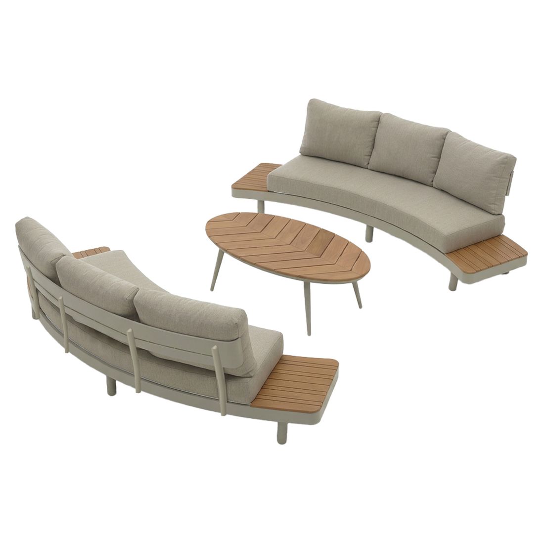 Interliving 7015 Loungeset inkl. Loungetisch Aluminium/Olefin