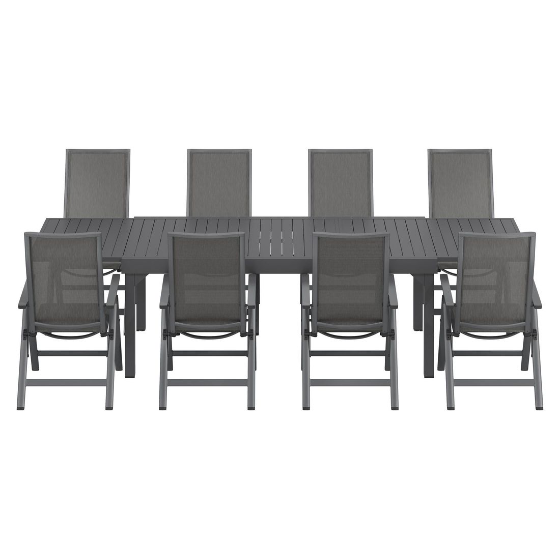 OUTLIV. Jacob Gartenmöbel-Set XL verstellbar (8 Plätze) Tisch 200/320x100,5cm