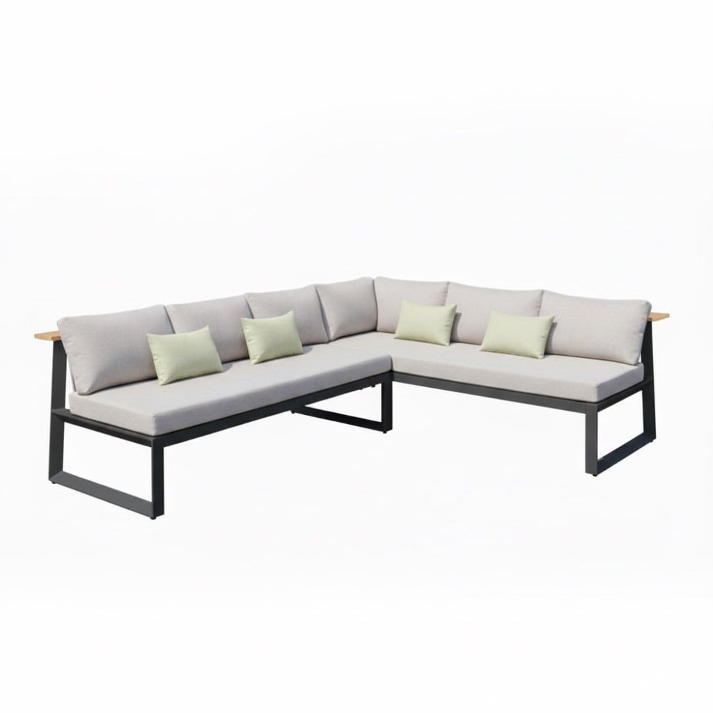 LifestyleGarden Jimmy Dininglounge Tisch 216x99cm Aluminium/Olefin