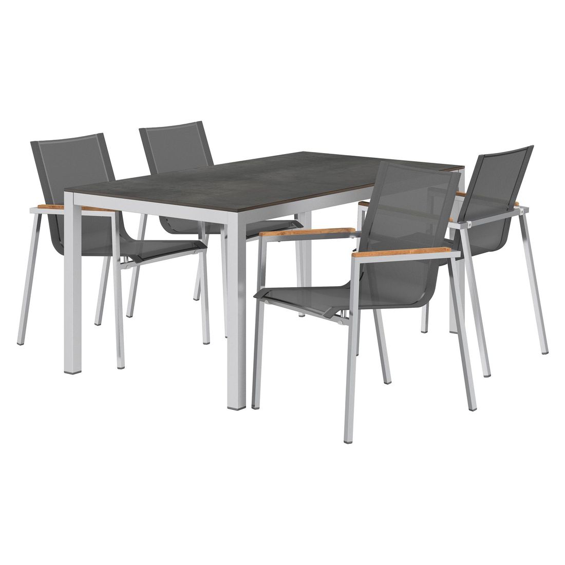 OUTLIV. Rimini Gartenmöbel-Set M (4 Plätze) Tisch 160x90cm