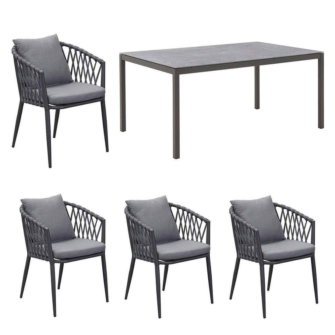 LC Garden Sunrepo Gartenmöbel-Set M (4 Plätze) Tisch 160x100cm