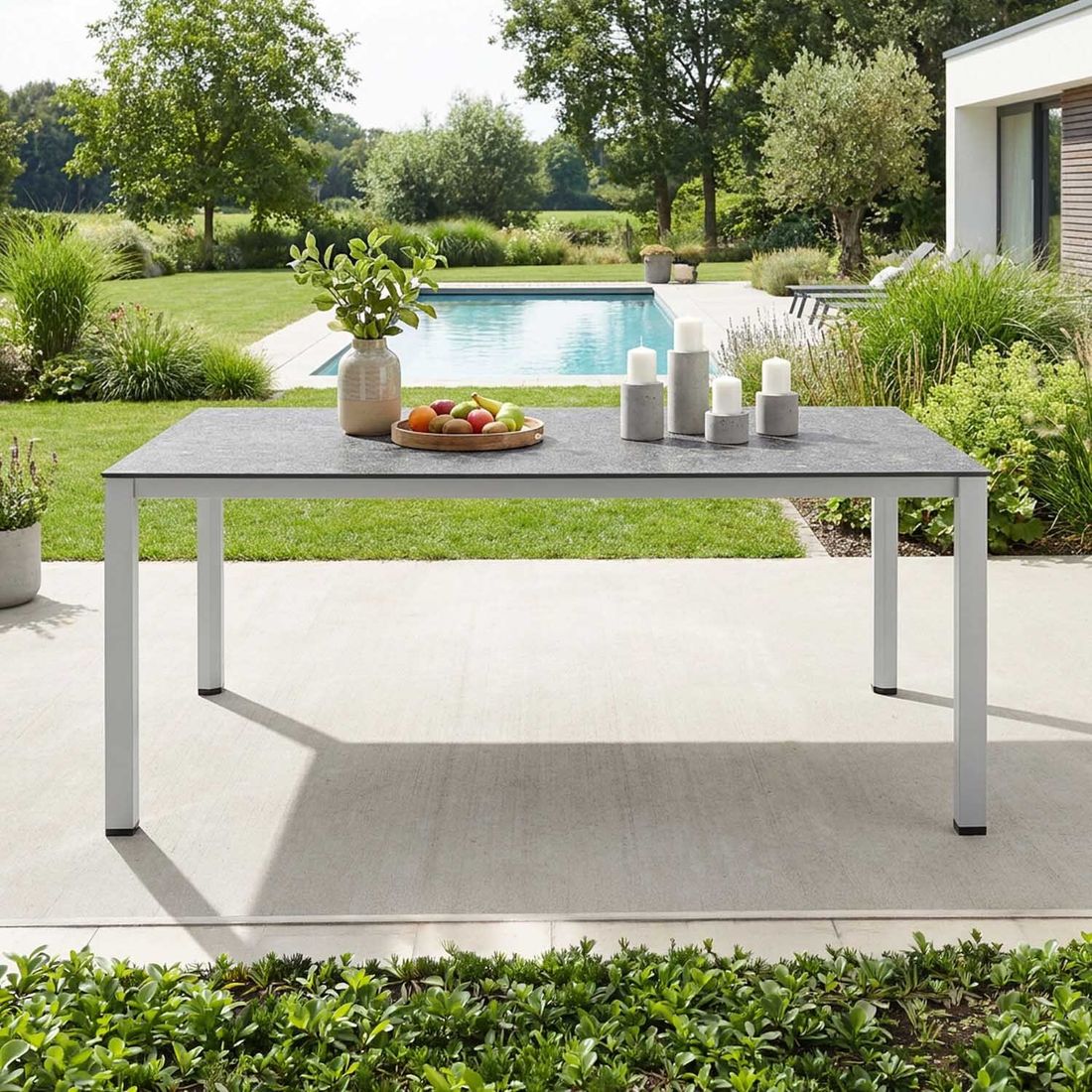 Kettler Cubic Gartentisch 180x95cm Aluminium/HPL