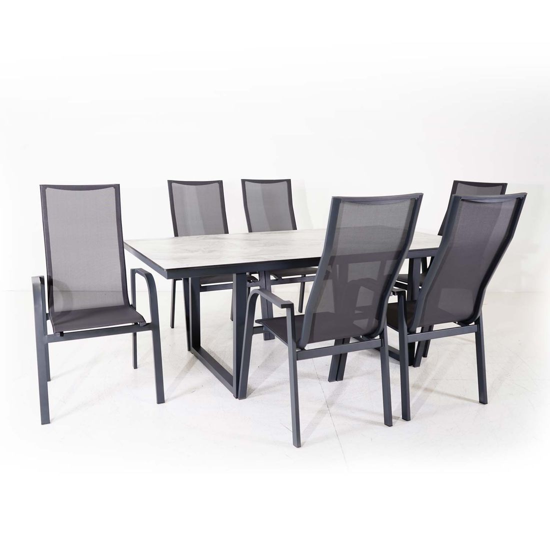 OUTLIV. Pandora Gartenmöbel-Set L (6 Plätze) Tisch 200x100cm