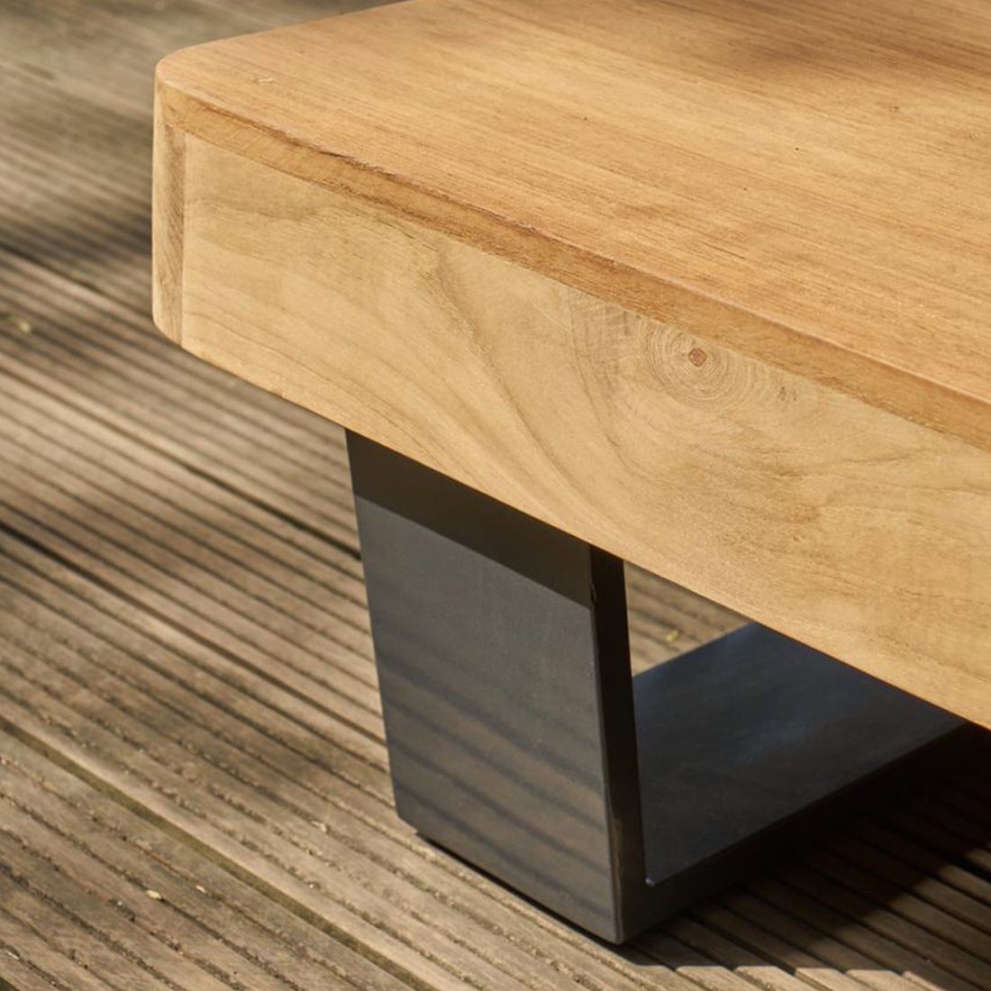 OUTLIV. New York Ecklounge inkl. Loungetisch Aluminium/Teak/Olefin
