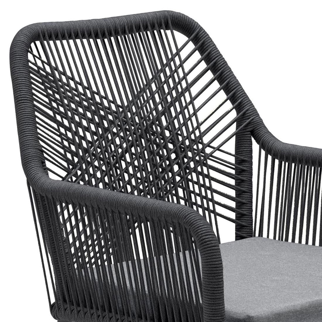 LC Garden Stilo Stapelsessel Aluminium/Rope mit Sitzkissen