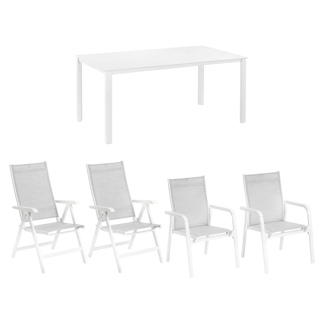 Kettler Basic Plus Gartenmöbel-Set M (4 Plätze) Tisch 160x95cm