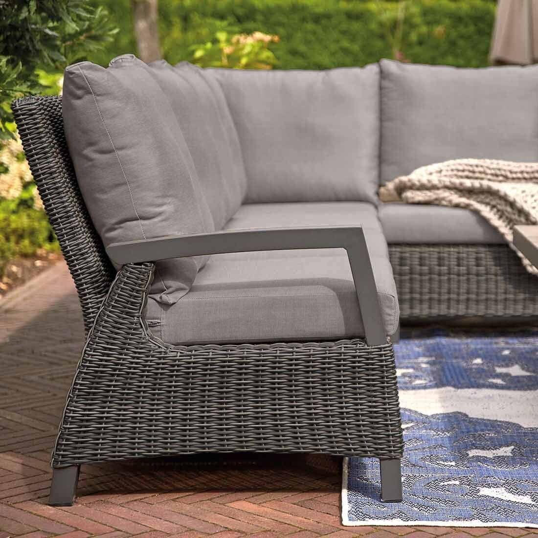Siena Garden Corido Dininglounge Tisch 130x75cm Gardino-Geflecht/Polypropylen