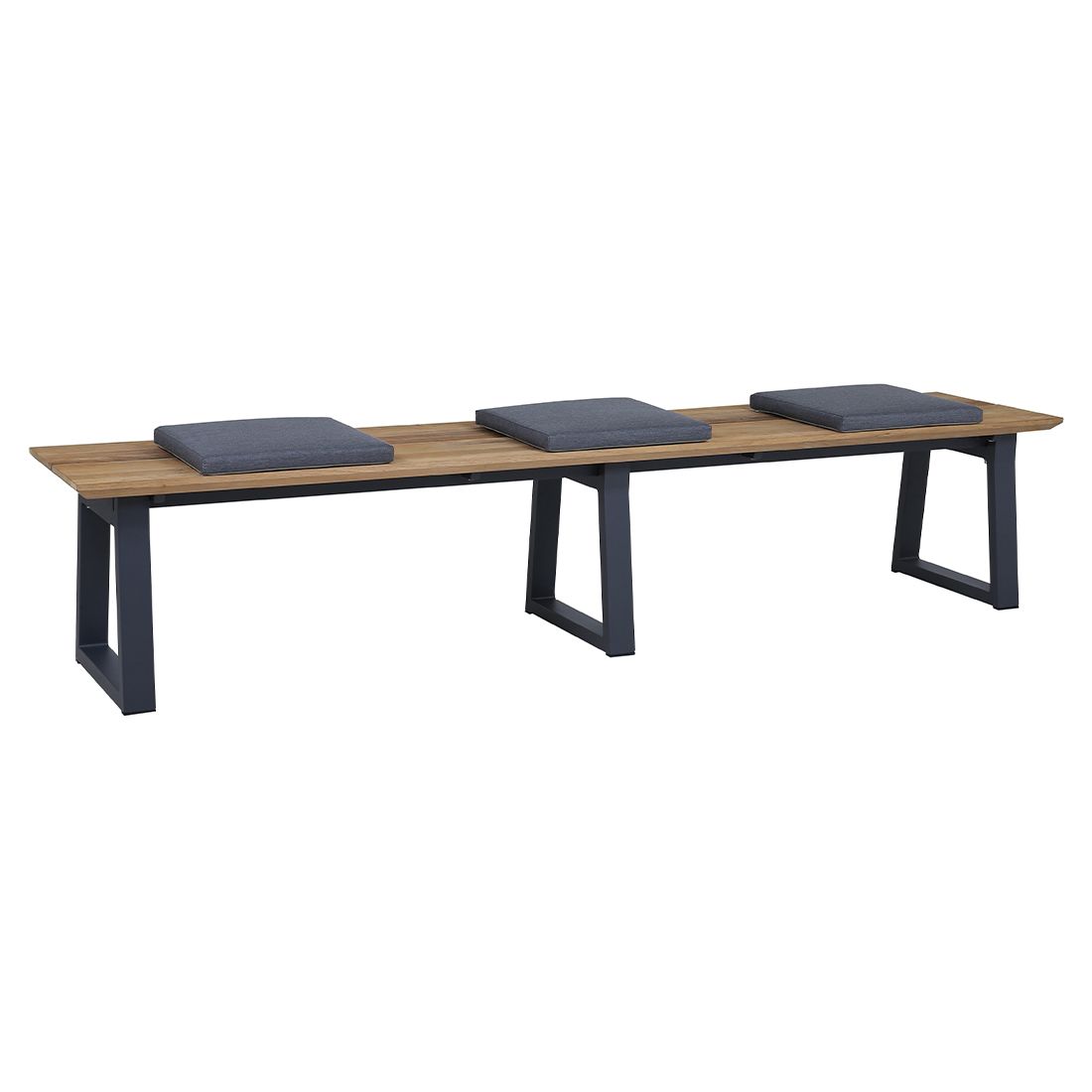 Zebra Phönix Gartenbank Aluminium/Teak recycelt