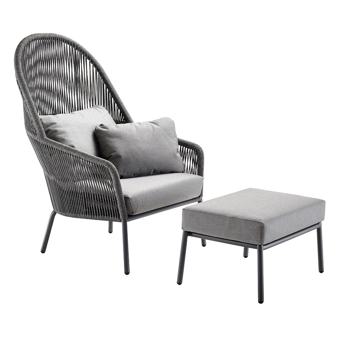 Solpuri Loop Loungesessel Aluminium/Rope