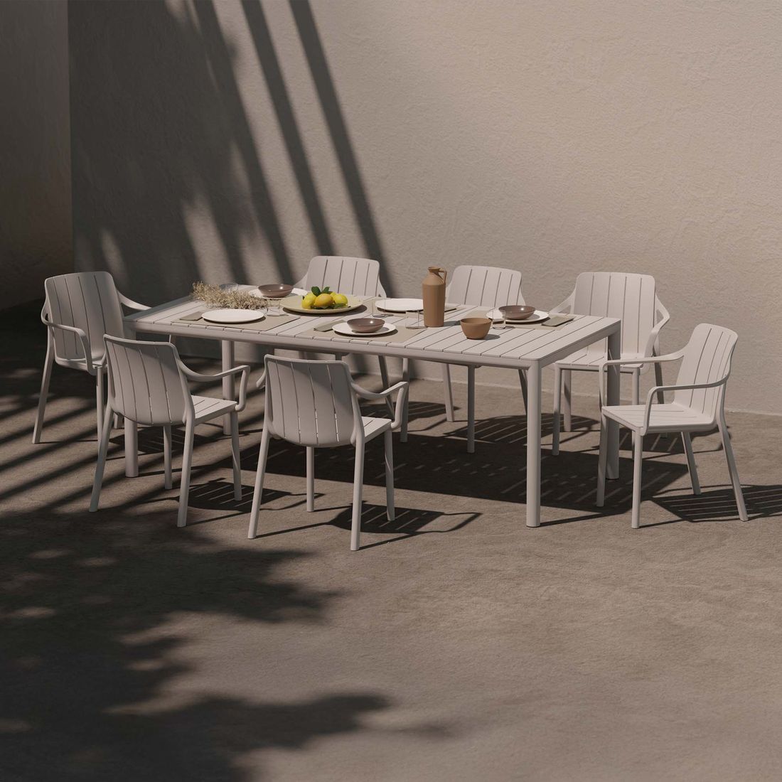 Nardi Tevere Ausziehtisch 147/211x90cm Aluminium/Kunststoff