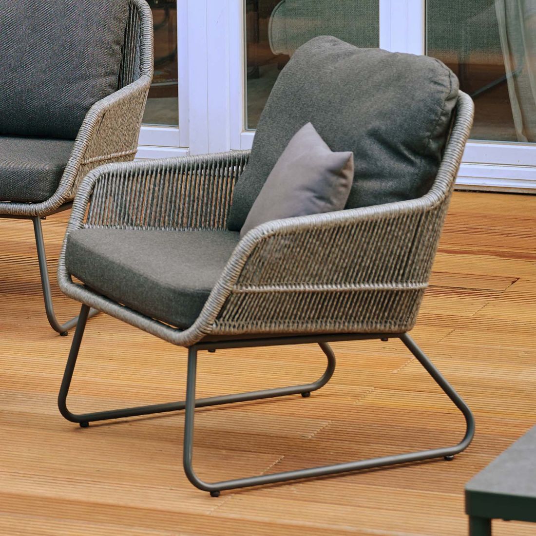Siena Garden Kansas Loungesessel Aluminium/Geflecht