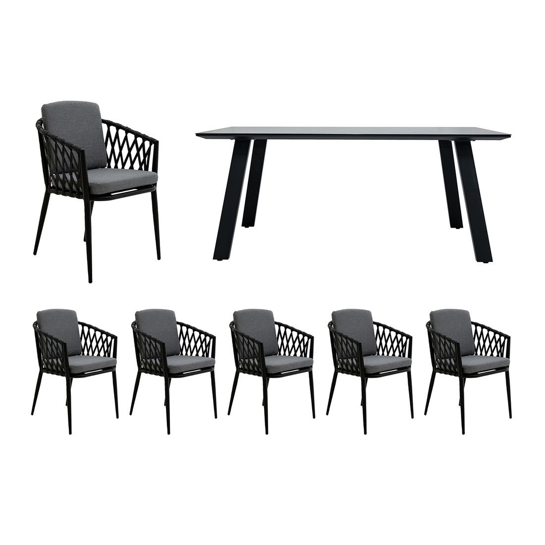 OUTLIV. Cairns Gartenmöbel-Set L (6 Plätze) Tisch 180x90cm