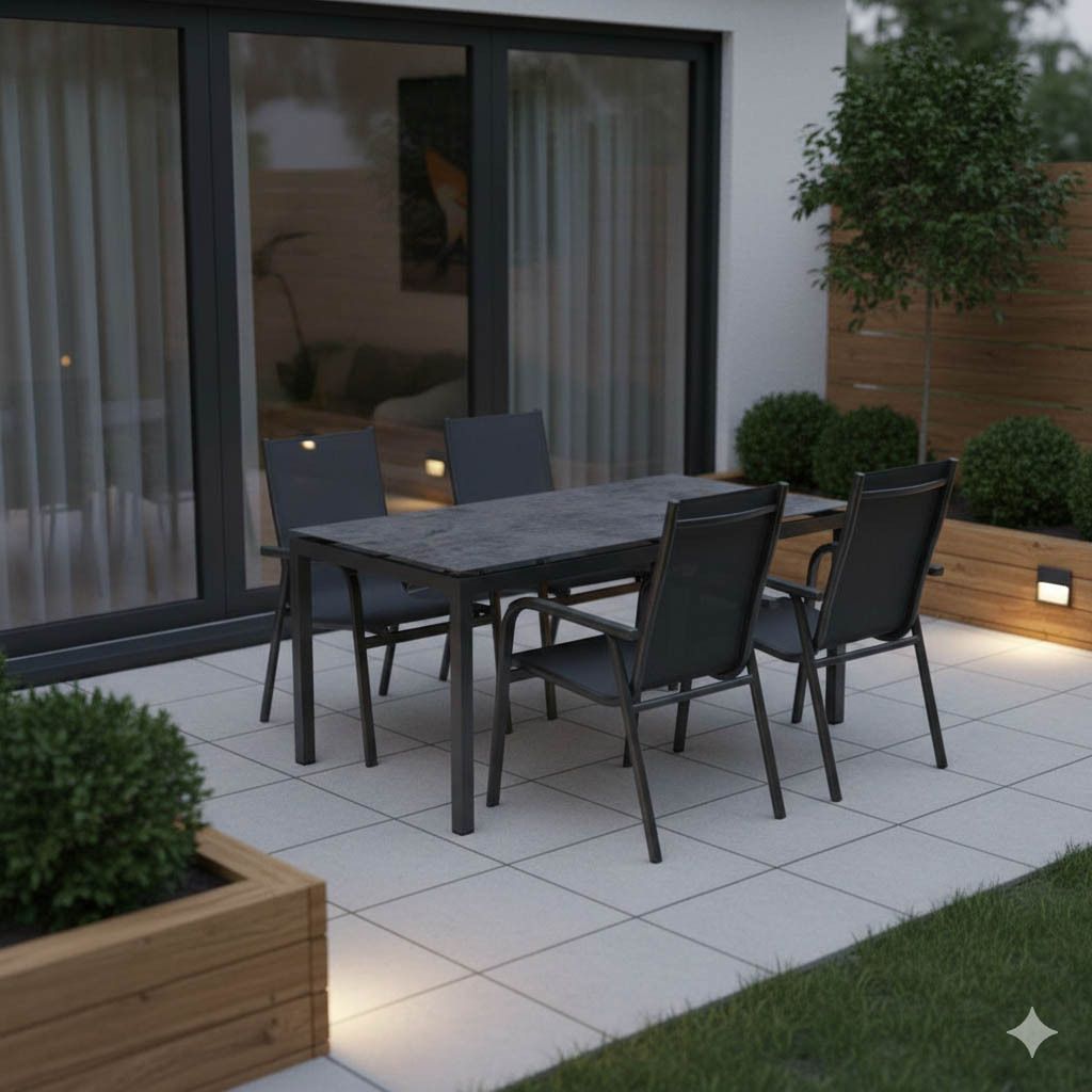 Kettler Basic Plus Gartenmöbel-Set M (4 Plätze) mit OUTLIV. Tisch 160x90cm