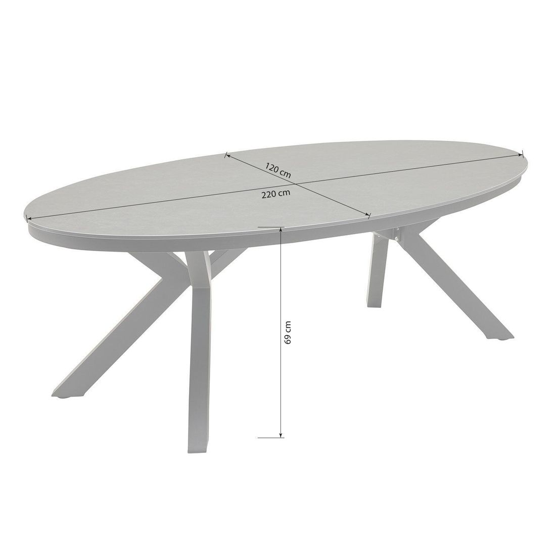 LC Garden Terano Gartenmöbel-Set Low Dining M (5 Plätze) Tisch 220x120cm