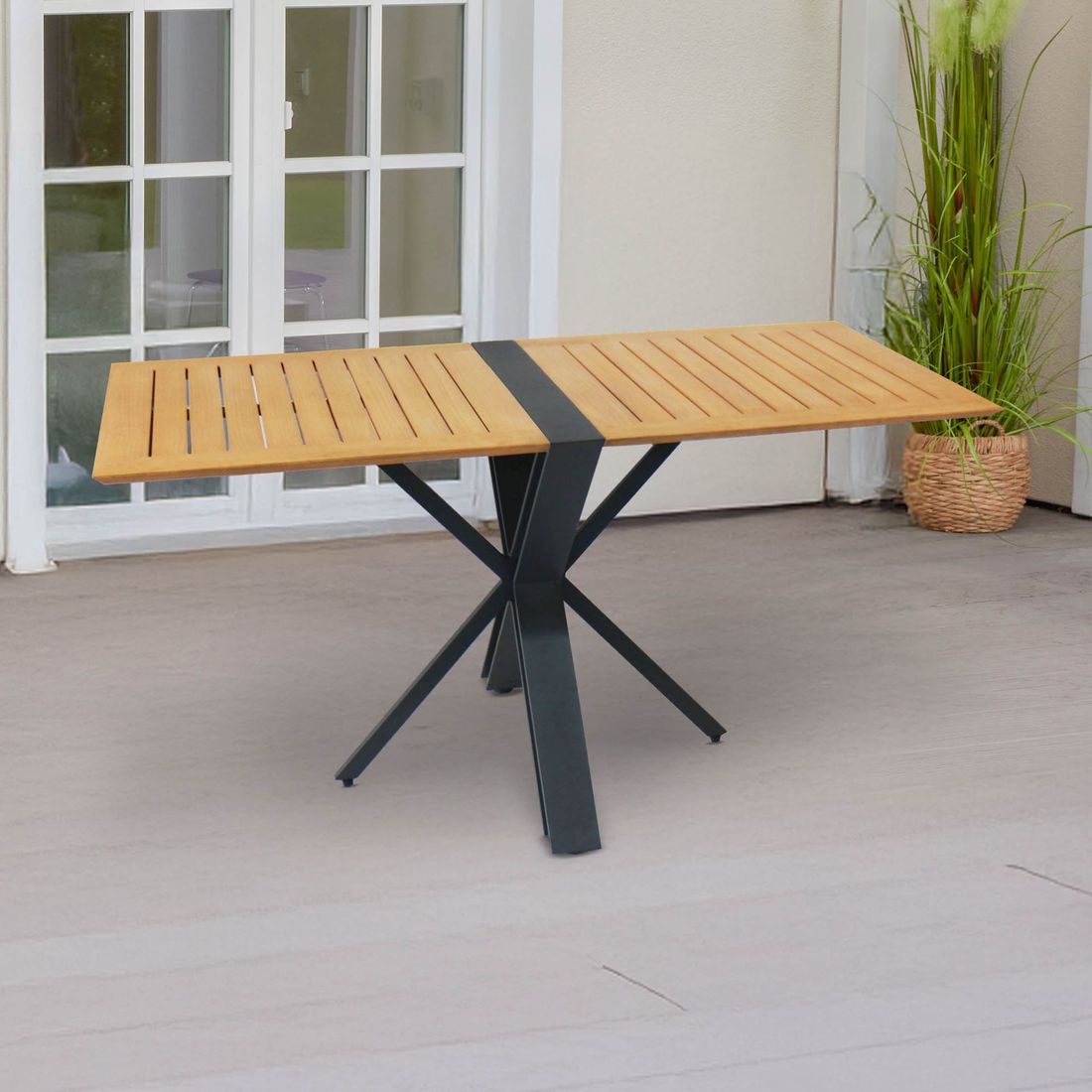 LC Garden Unicamo Klapptisch 149,5x75cm Aluminium/Teak