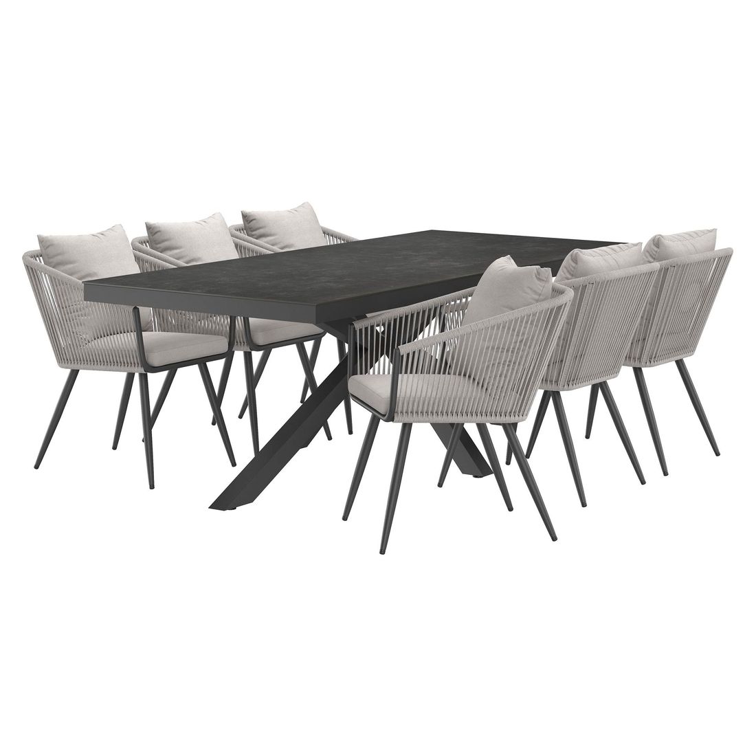 OUTLIV. Alex Gartenmöbel-Set L (6 Plätze) Tisch 220x100cm