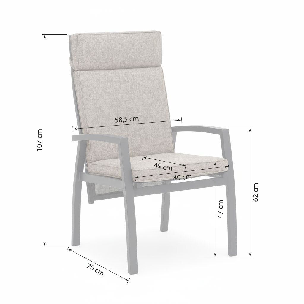LC Garden Avena Gartenmöbel-Set M (4 Plätze) Tisch 160/210x100cm
