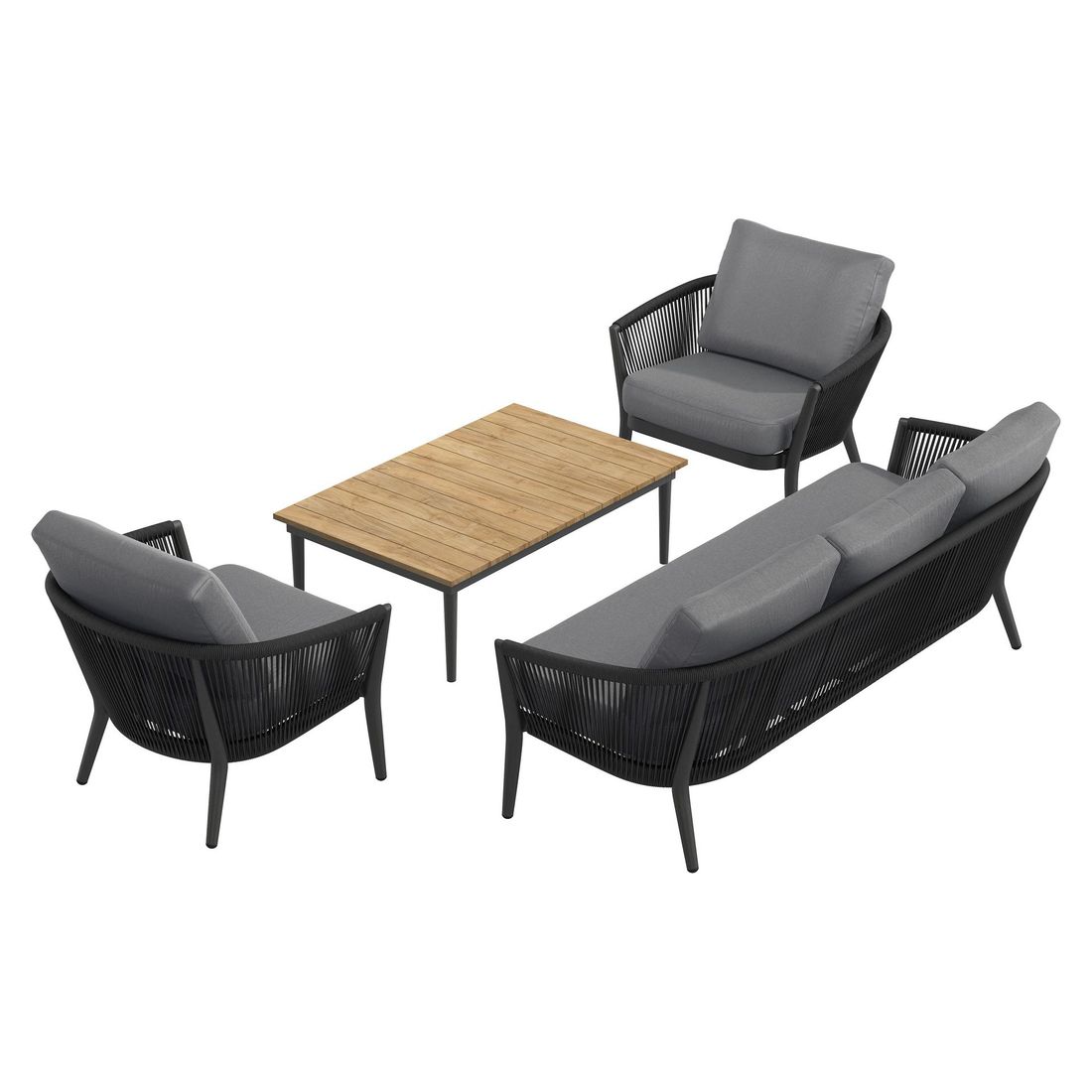 OUTLIV. Monet Loungeset inkl. Loungetisch Aluminium/Rope/Olefin