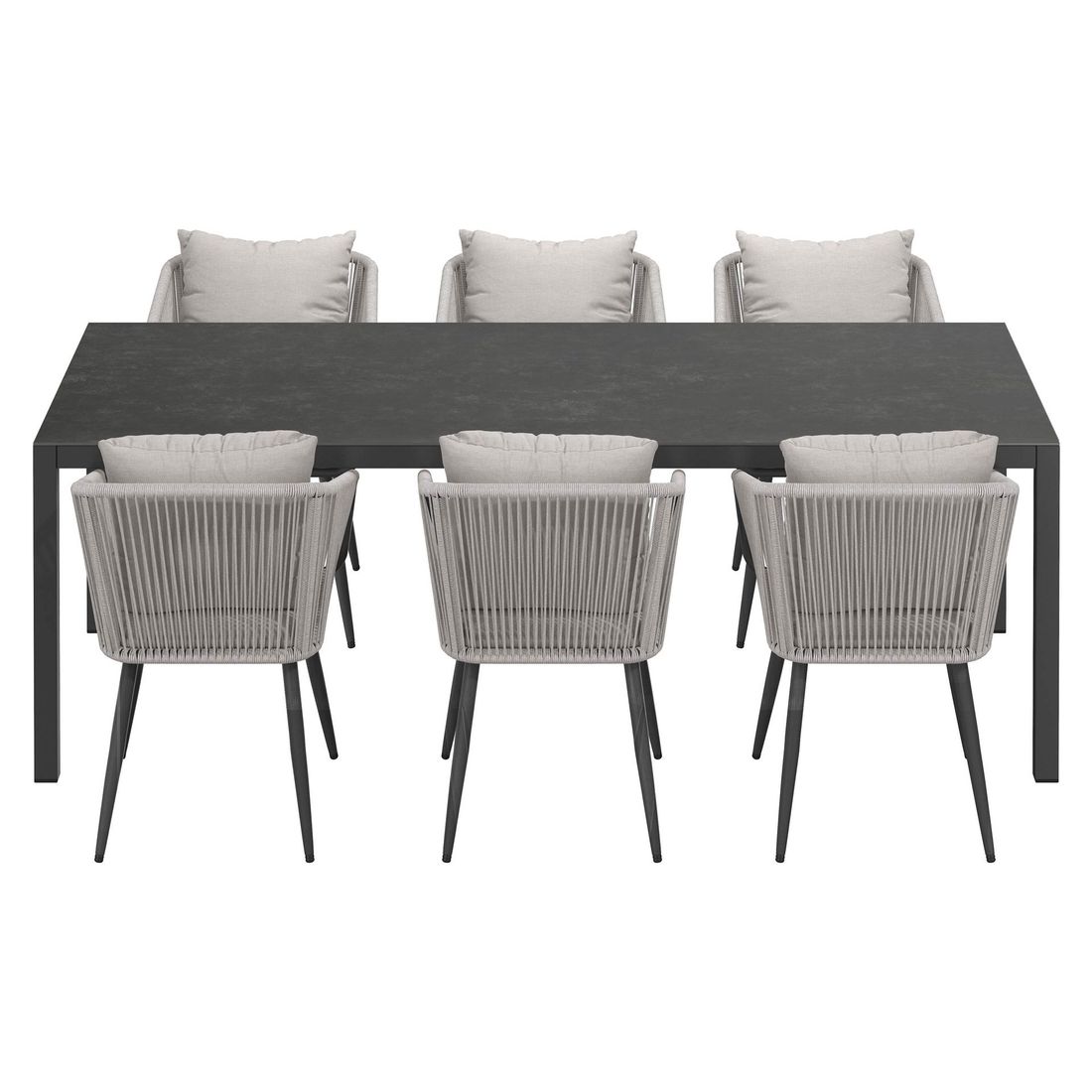 OUTLIV. Alex Gartenmöbel-Set L (6 Plätze) Tisch 220x100cm