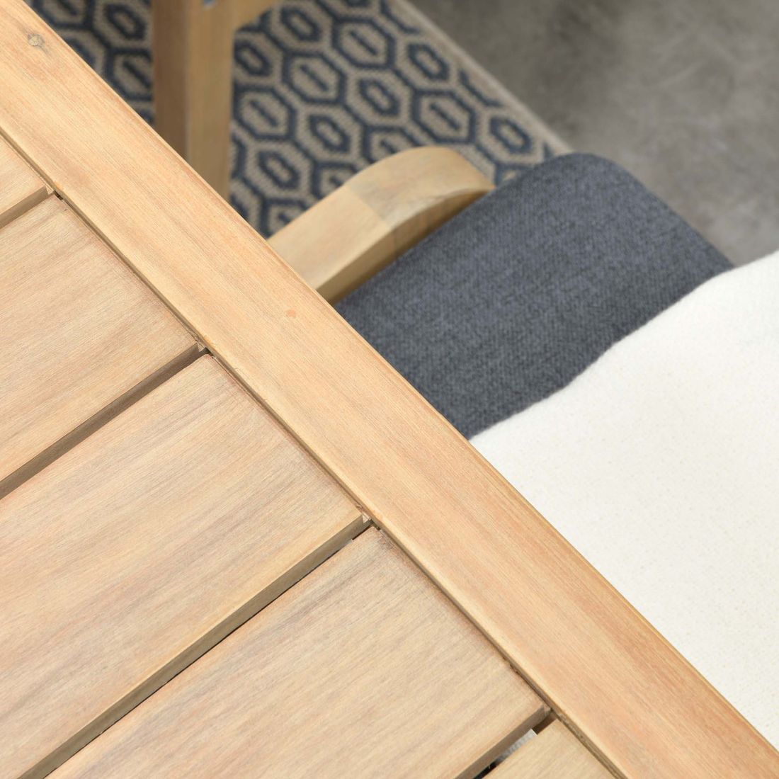 Garden Impressions Santos Dininglounge Tisch 150x90cm Akazie/Rope/Polyester
