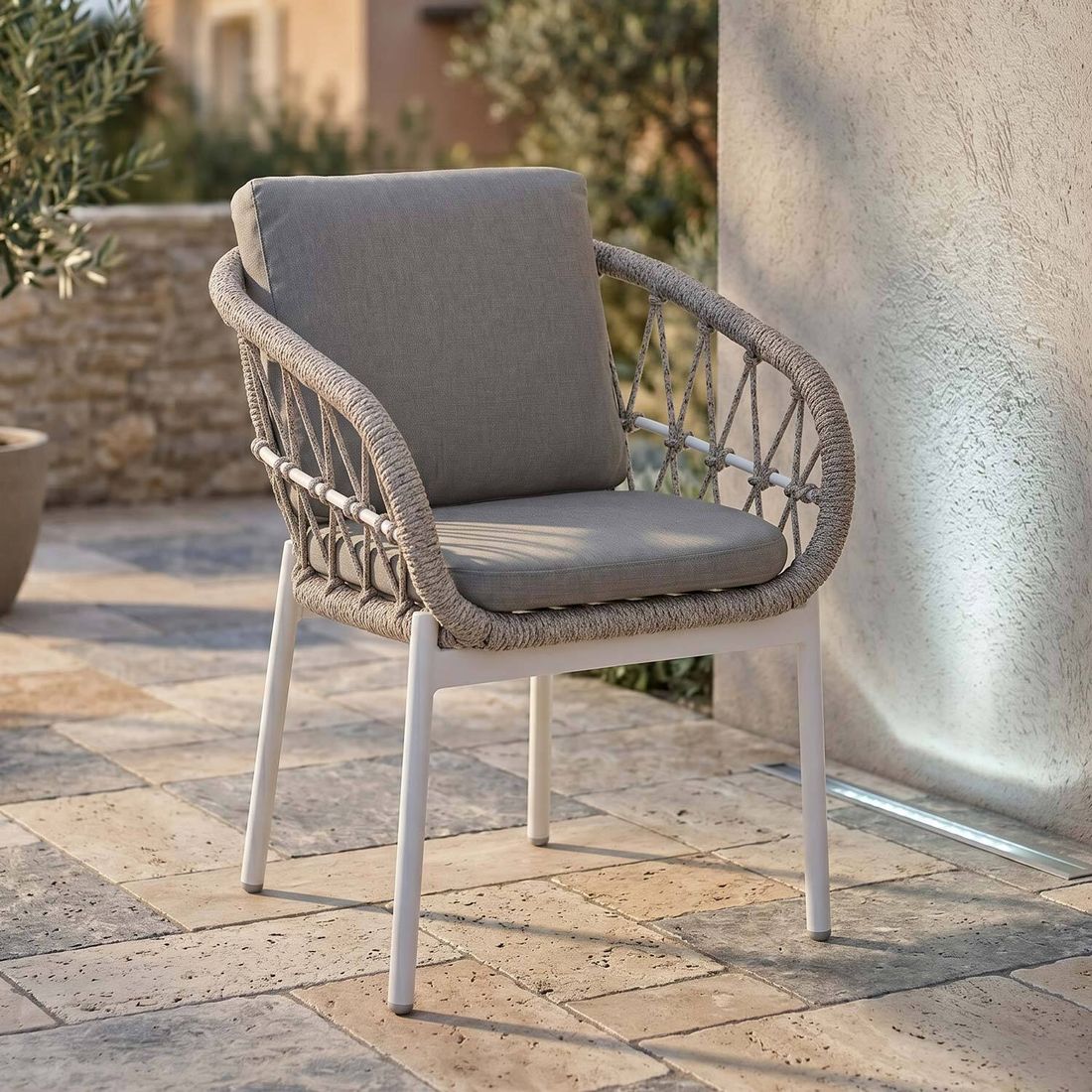 OUTLIV. Dakota Gartensessel Aluminium mit Sitz- und Rückenkissen
