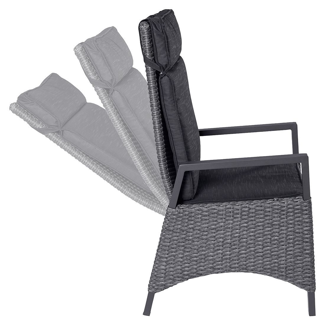 LC Garden Keramo Gartenmöbel-Set L verstellbar (6 Plätze) Tisch 200x100cm