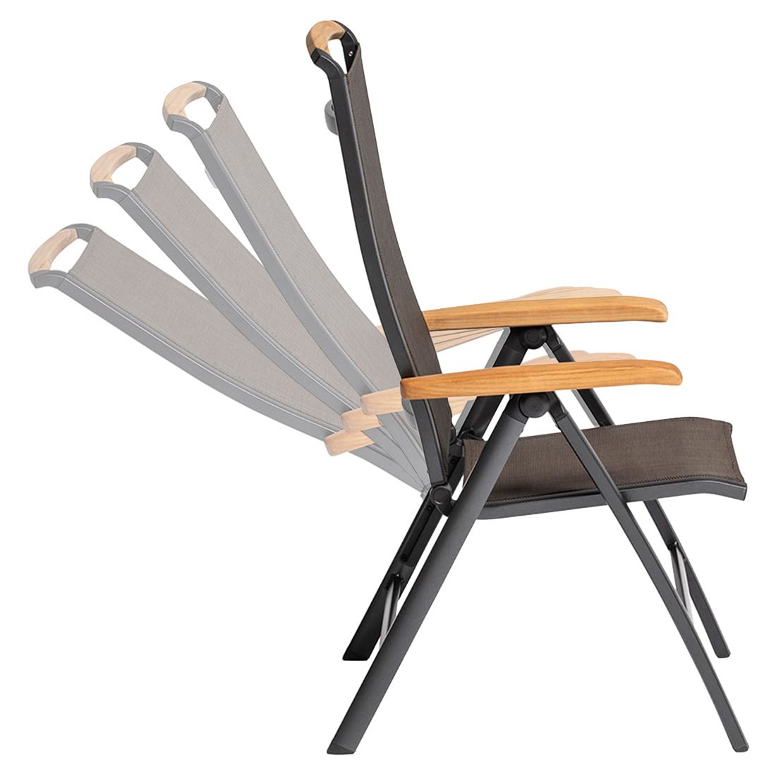 Kettler Memphis Gartenmöbel-Set L verstellbar (6 Plätze) mit OUTLIV. Tisch 220x100cm