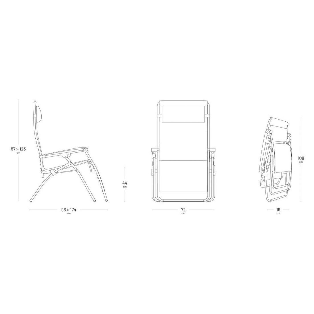 Lafuma RSXA Clip XL Relaxliege Stahl/Batyline