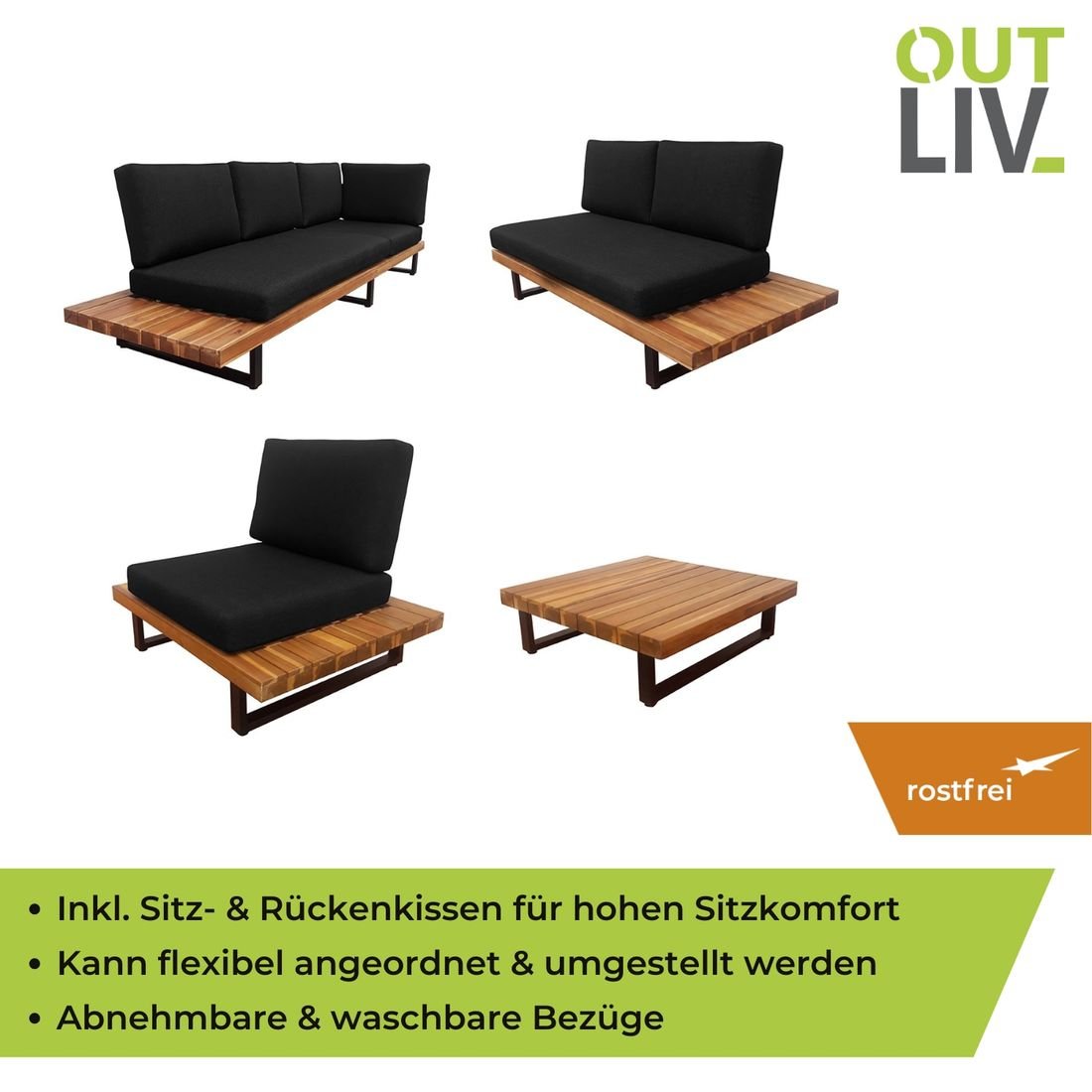 OUTLIV. Bahamas Ecklounge Aluminium/Kunstfaser
