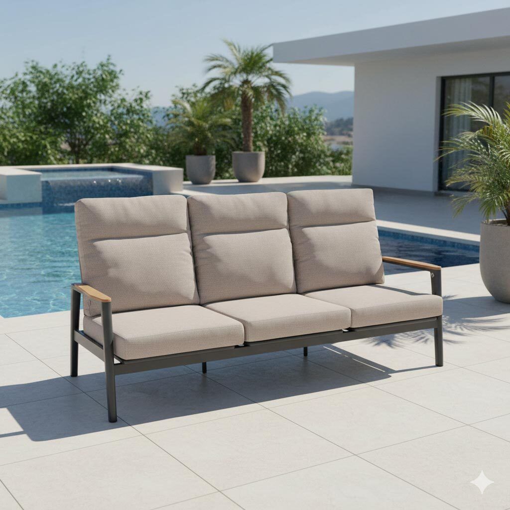 Siena Garden Cortina Gartenloungesofa verstellbar Aluminium/Rope/Polypropylen