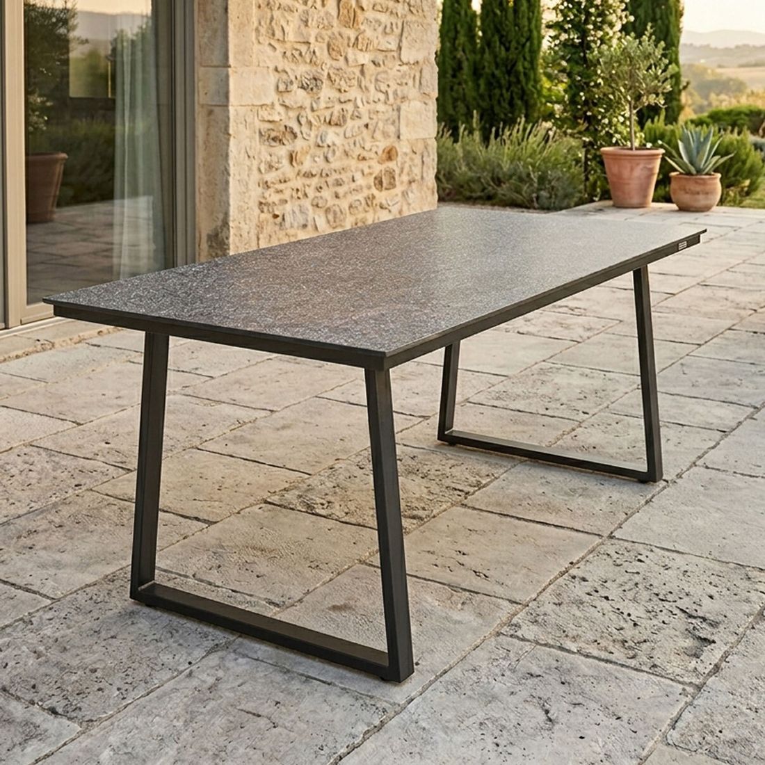 Kettler Skate Low Dining Gartentisch Aluminium/HPL