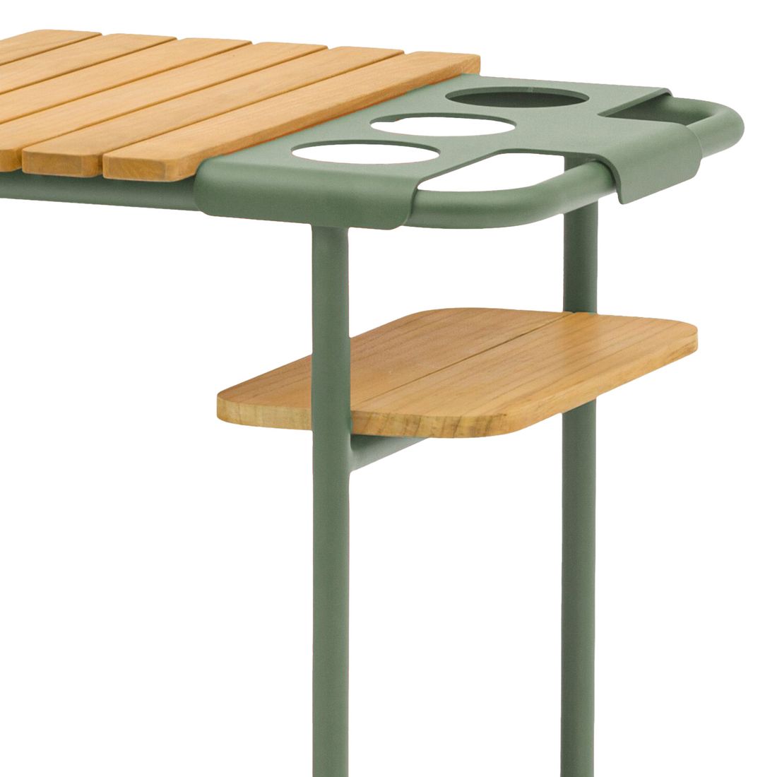 Zebra Somerset Servierwagen Aluminium/Teak