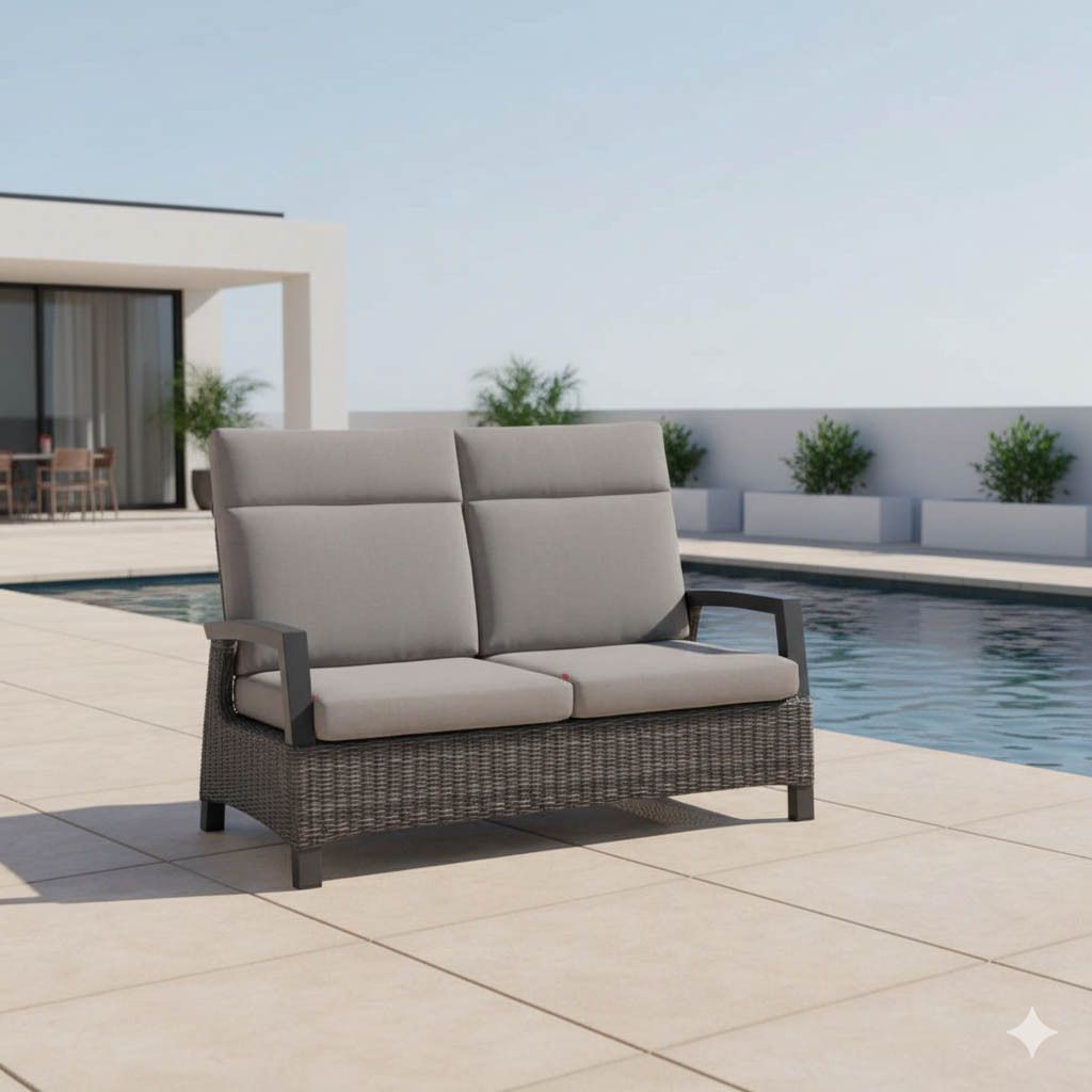 Siena Garden Corido Gartenloungesofa verstellbar Gardino-Geflecht/Polypropylen