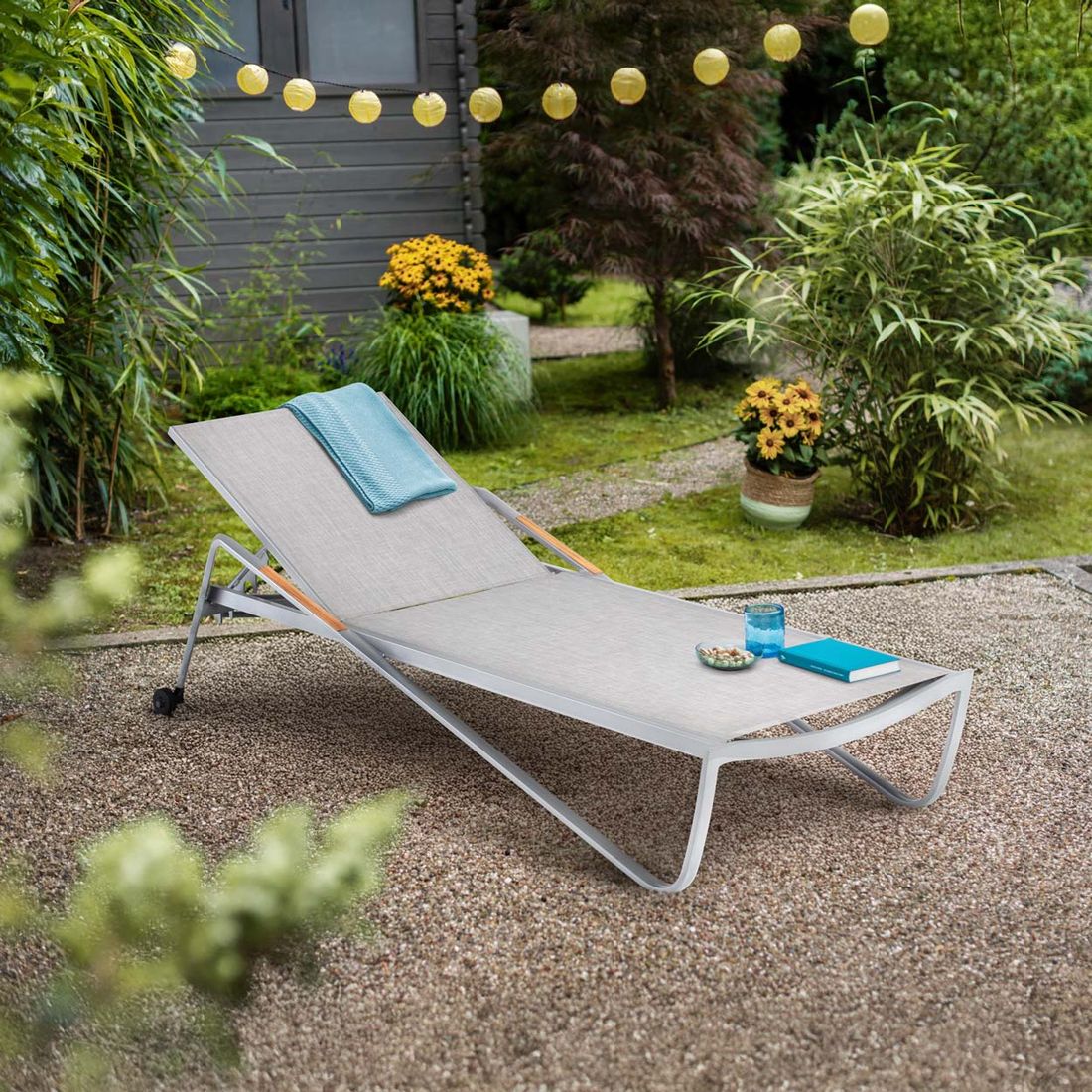 Kettler Diamond Gartenliege Aluminium/Outdoorgewebe