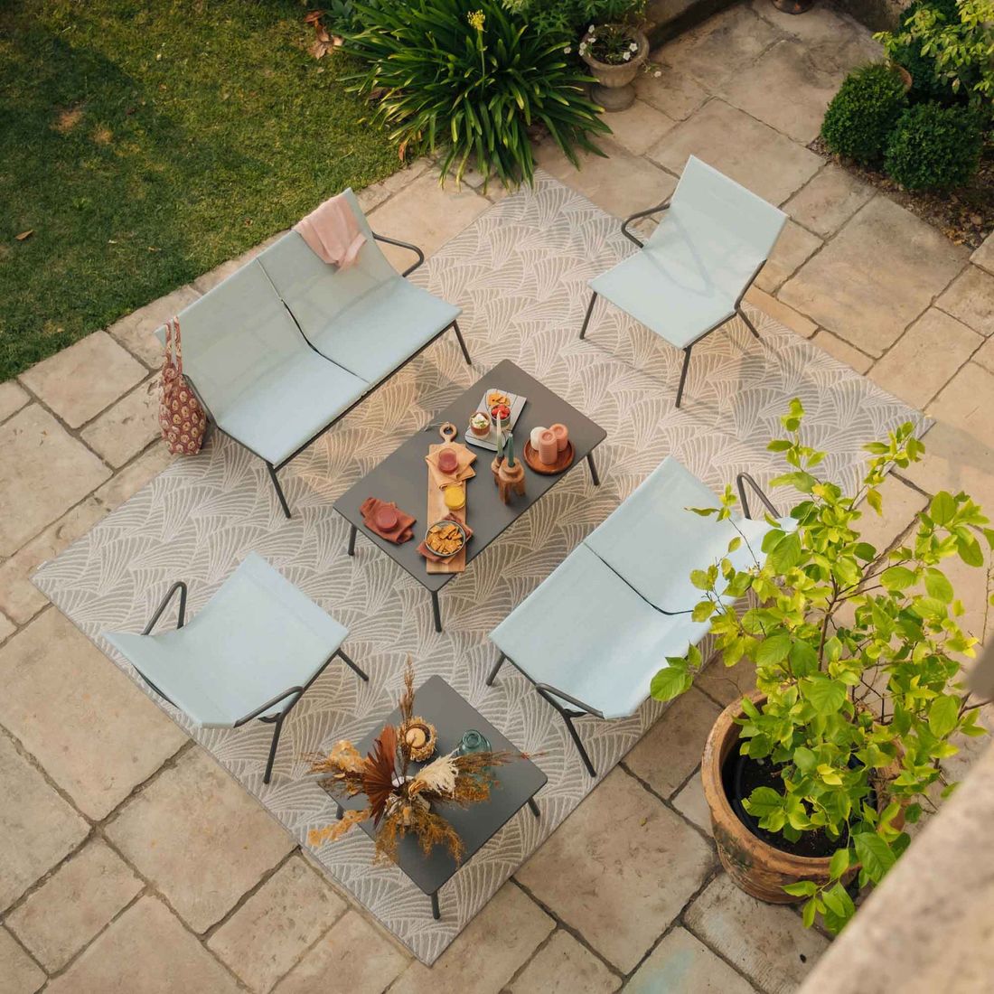 Lafuma Vence Loungetisch 59x102cm Stahl