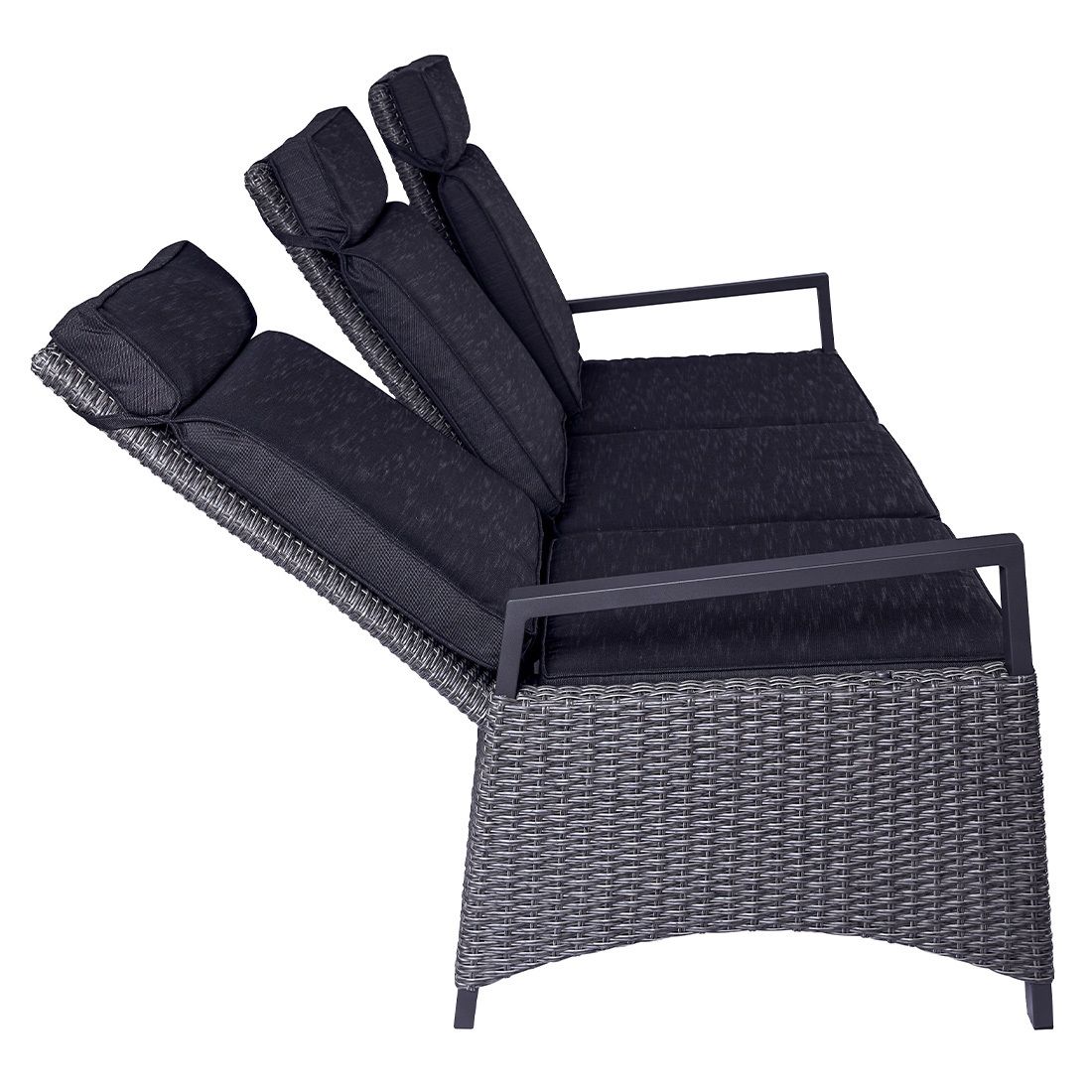 LC Garden Keramo Diningsofa verstellbar Aluminium/Geflecht/Polyester