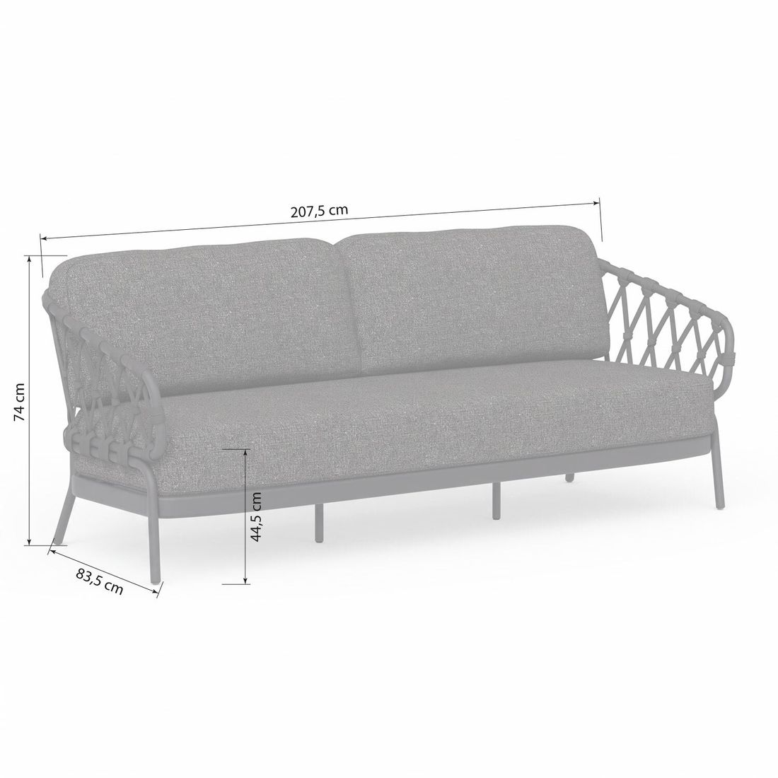 Tierra Outdoor Natal Loungeset inkl. OUTLIV. Loungetisch Aluminium/Rope/Olefin