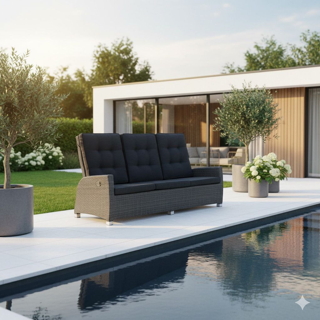 LC Garden Barcelona Diningsofa verstellbar Geflecht/Polyester