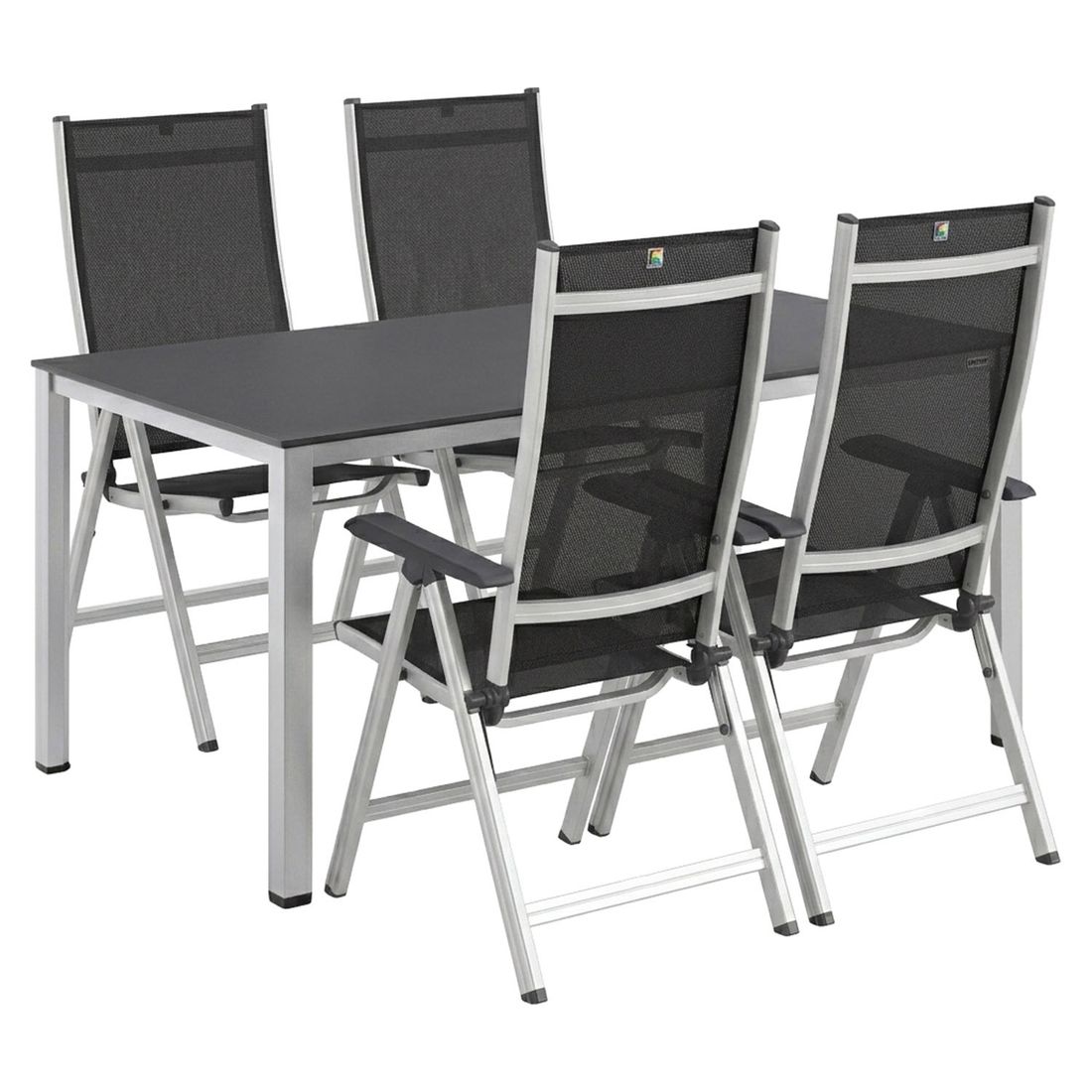 Kettler Basic Plus Gartenmöbel-Set M (4 Plätze) Tisch 160x95cm