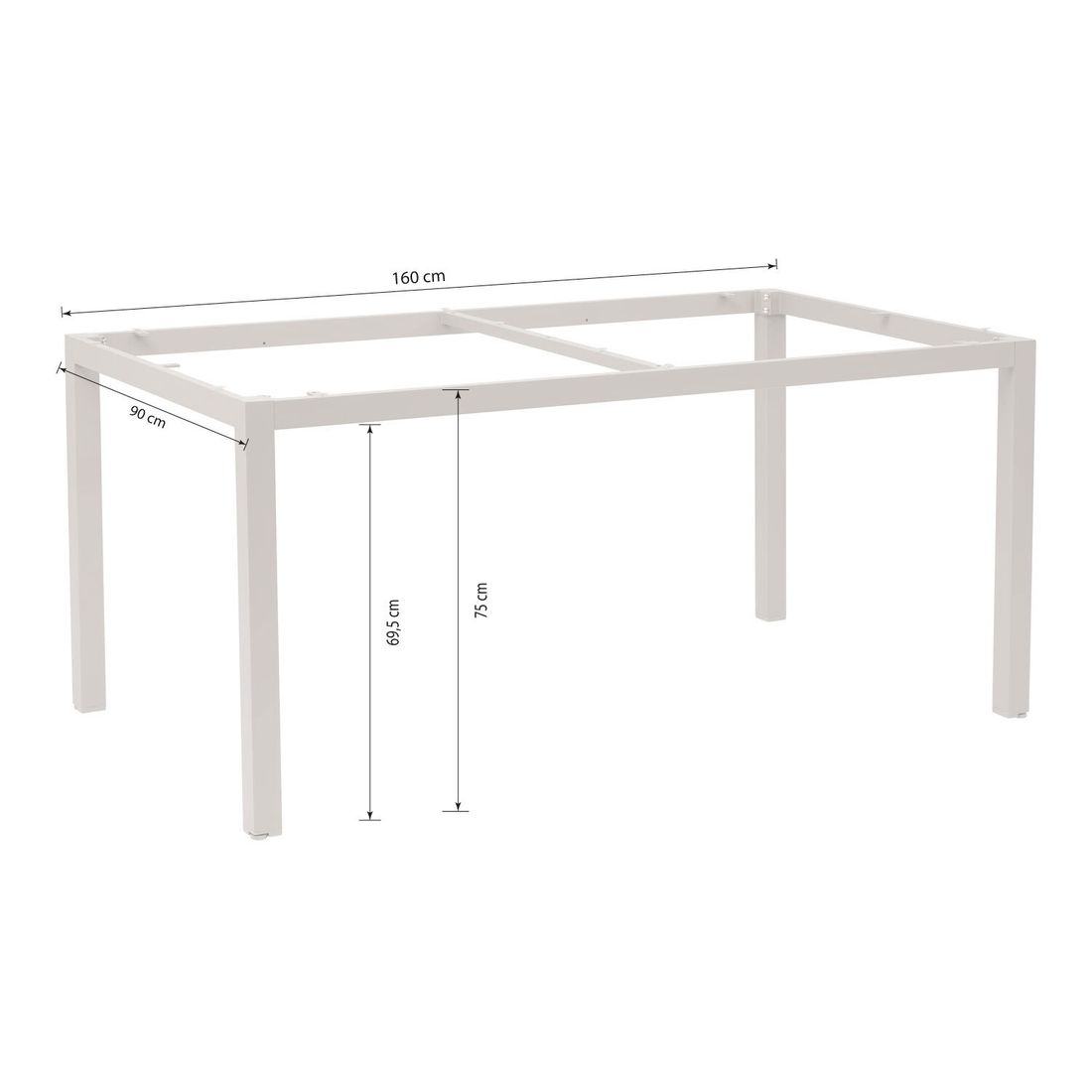 OUTLIV. Gartentisch-Gestell Aluminium