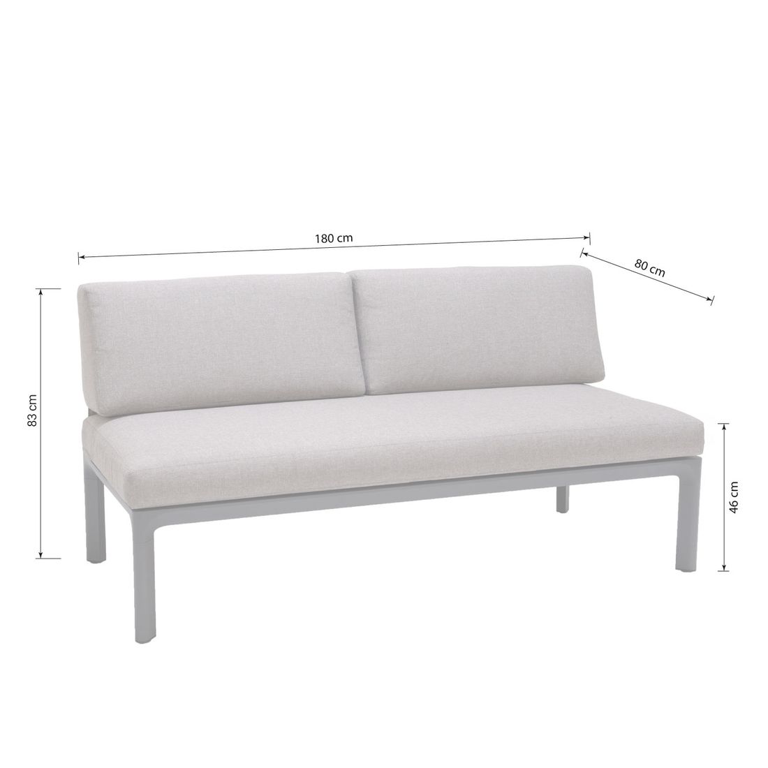 LifestyleGarden Dalgas Diningsofa Aluminium/Olefin