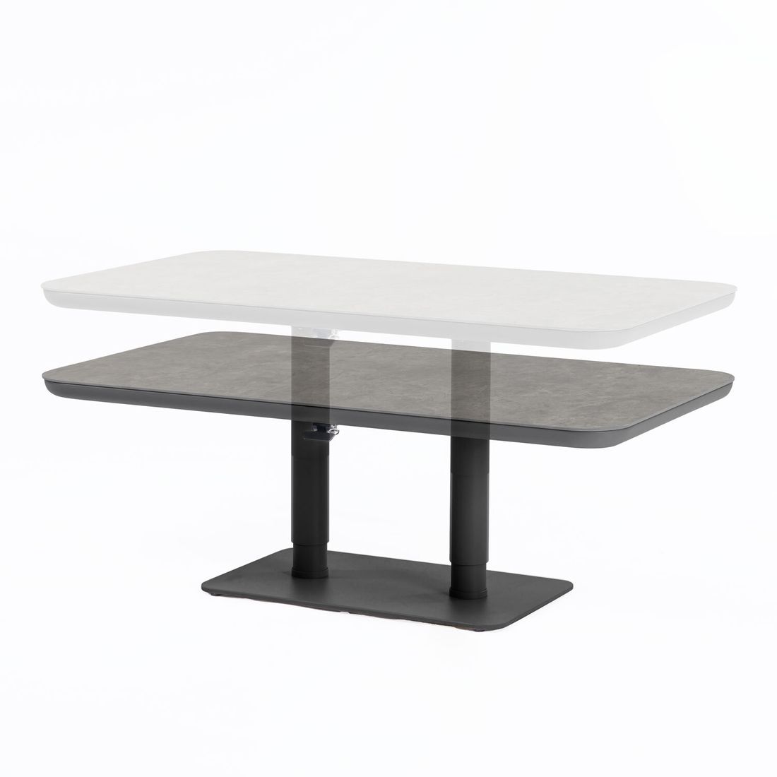Zebra Move Lifttisch 140x80cm Aluminium/Keramik