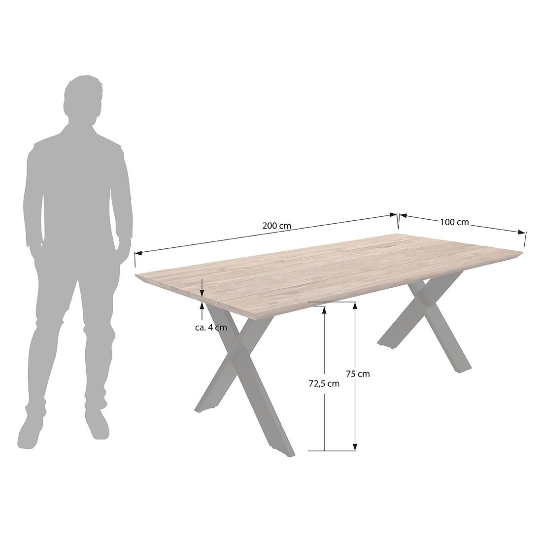 OUTLIV. Tilburg Gartentisch 200x100cm