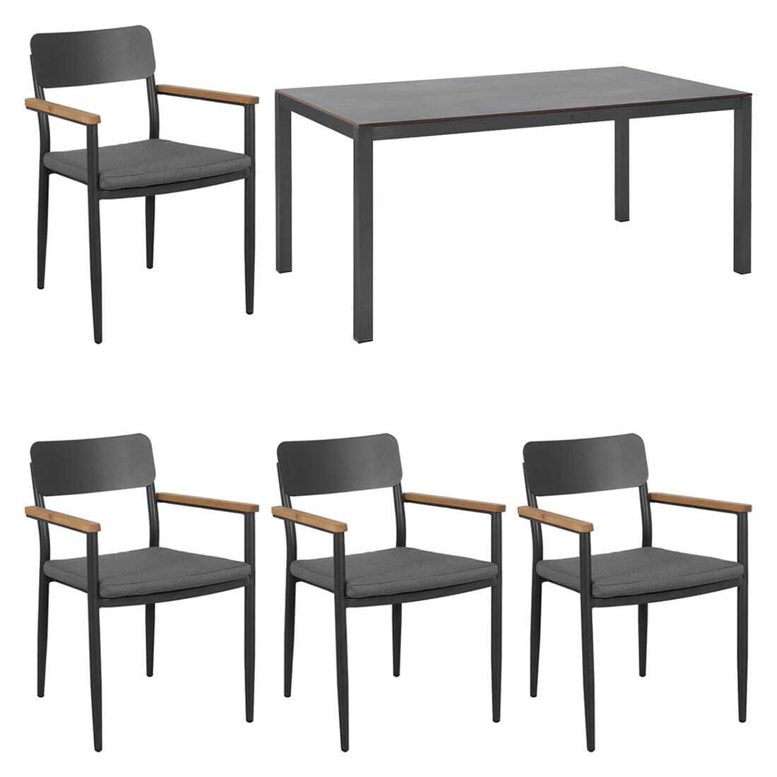 OUTLIV. Perugia II Gartenmöbel-Set M (4 Plätze) Tisch160x90cm