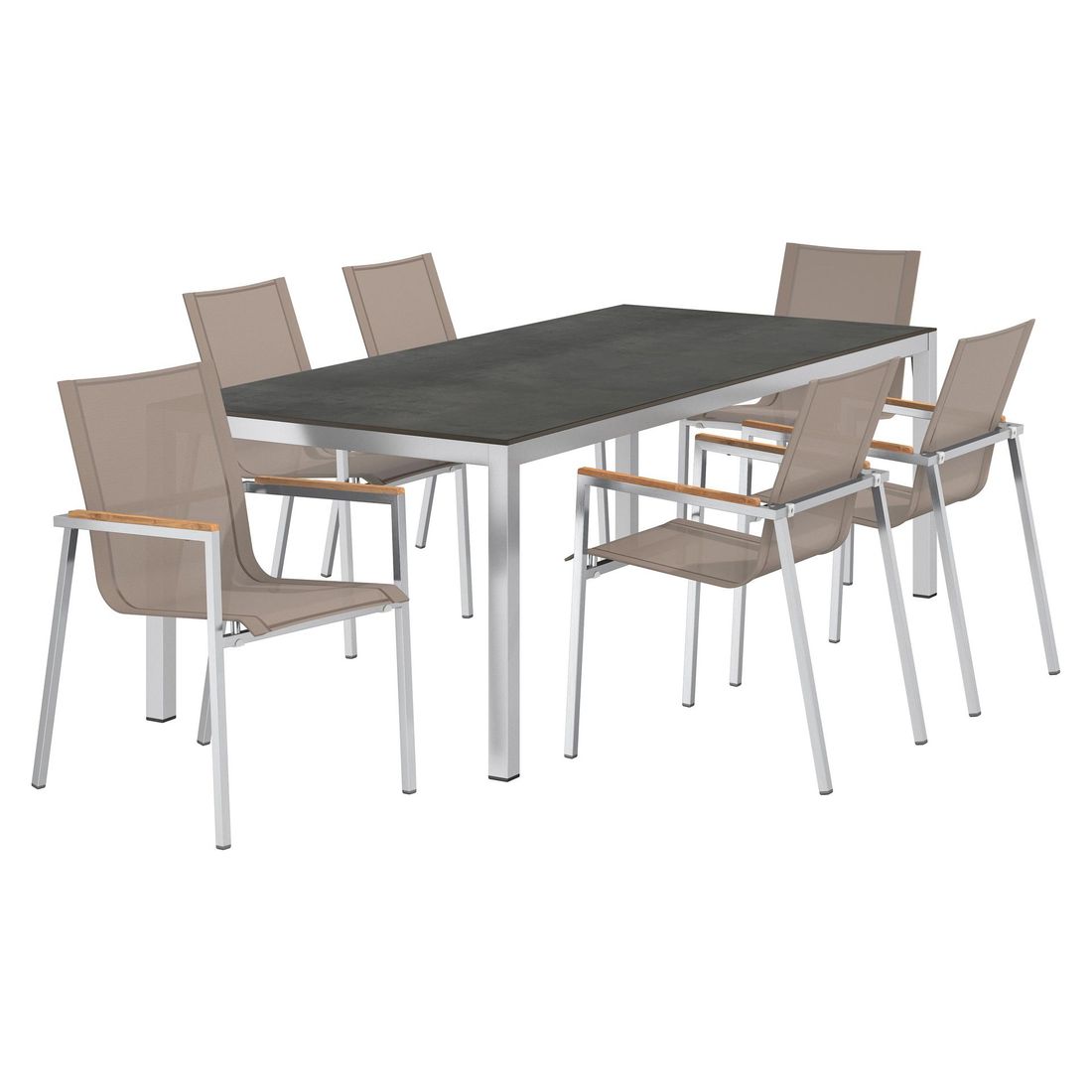 OUTLIV. Rimini Gartenmöbel-Set L (6 Plätze) Tisch 220x100cm