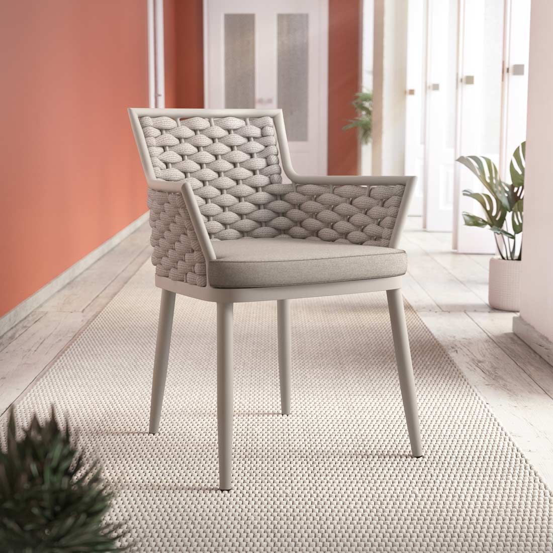 OUTLIV. Leon Diningsessel Aluminium/Rope/Olefin