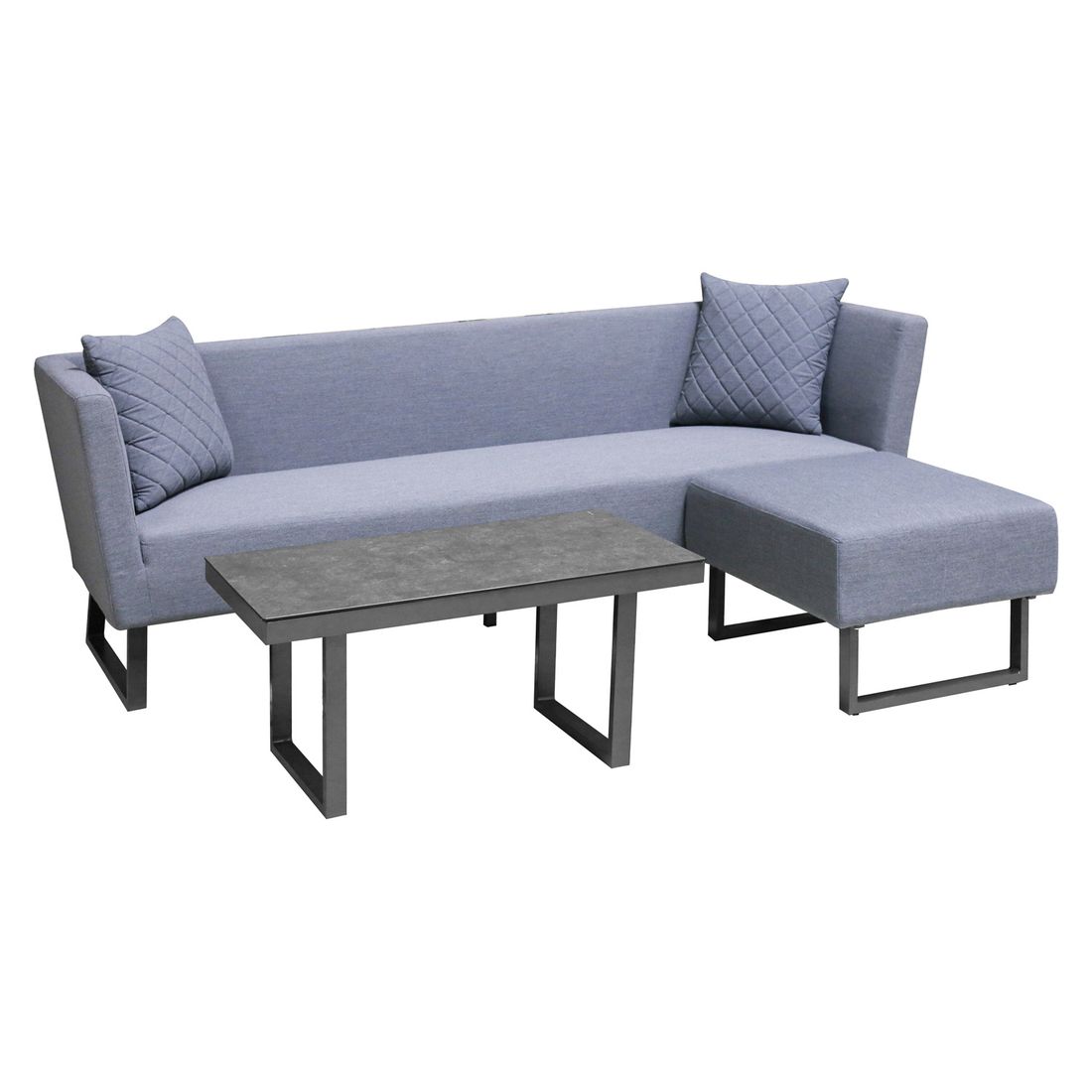 OUTLIV. Tonga Loungeset inkl. Loungetisch Aluminium/Sunbrella