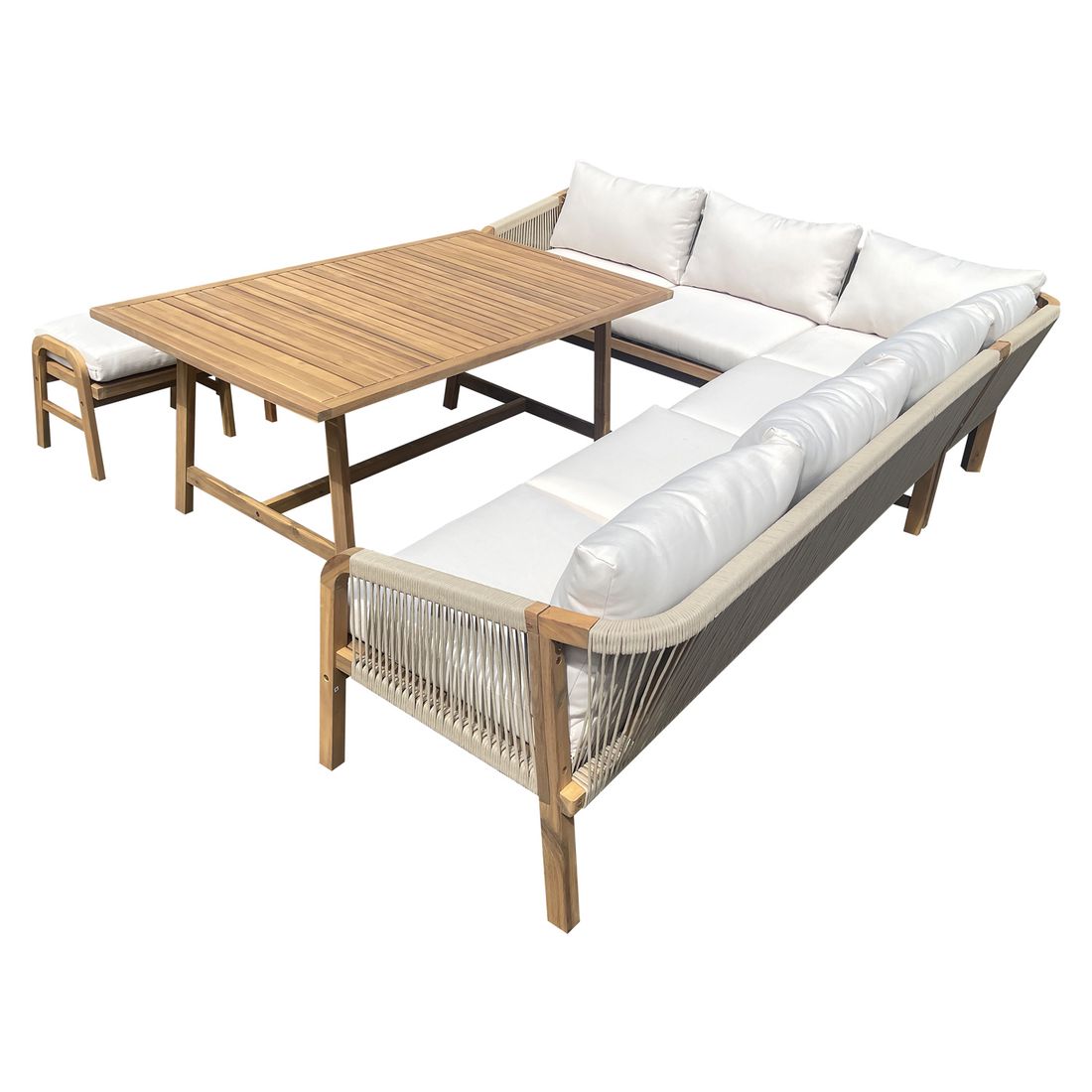 OUTLIV. Pia Dininglounge Akazie/Rope/Spunpolyester