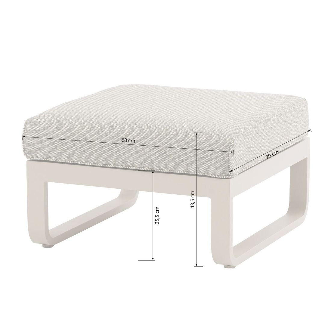 Zebra Fly Loungehocker Aluminium/Olefin