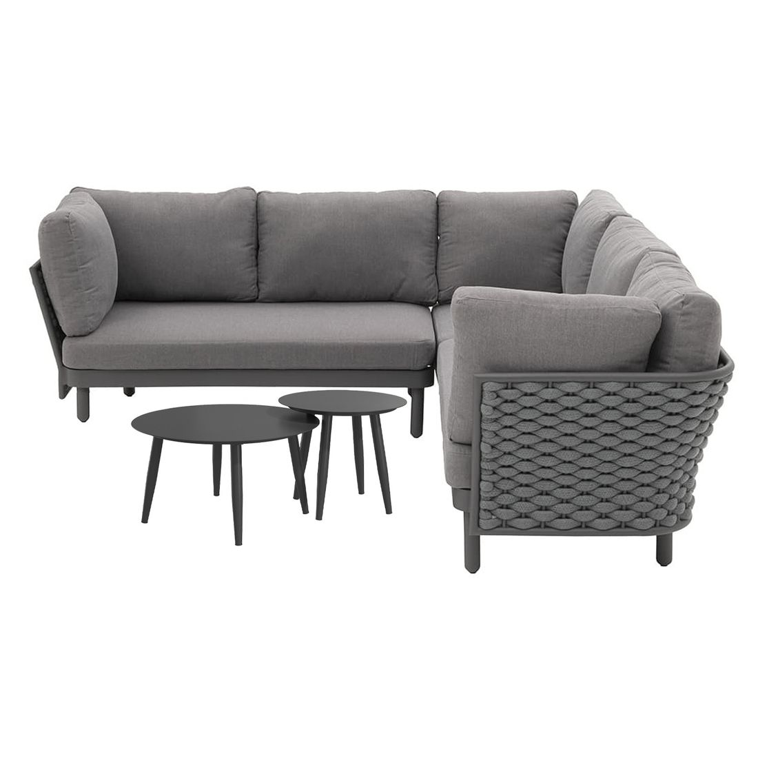 OUTLIV. Leon Ecklounge inkl. Loungetisch Aluminium/Rope/Acryl